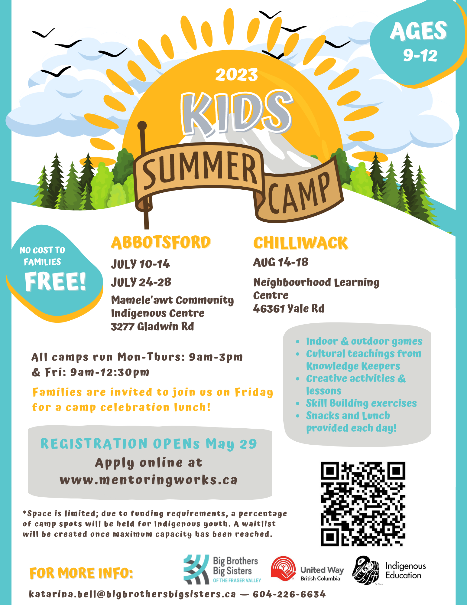 Summer Camp Big Brothers Big Sisters of the Fraser Valley